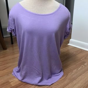 Pink open back tee